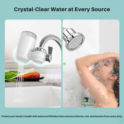 WaterSurgeon Precision Pair™ Engineered harmony between tap and shower filtration.